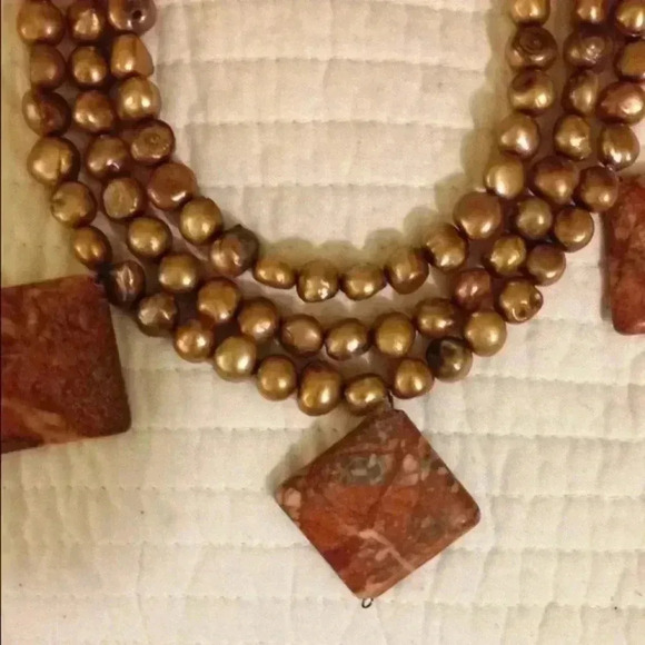 One of a kind pear stone necklace - Picture 3 of 4